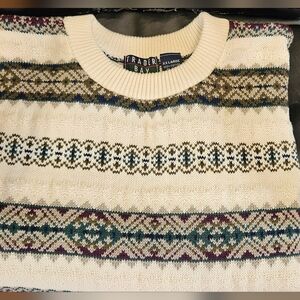Trader Bay Vintage Scandinavian Patterned Sweater 2X